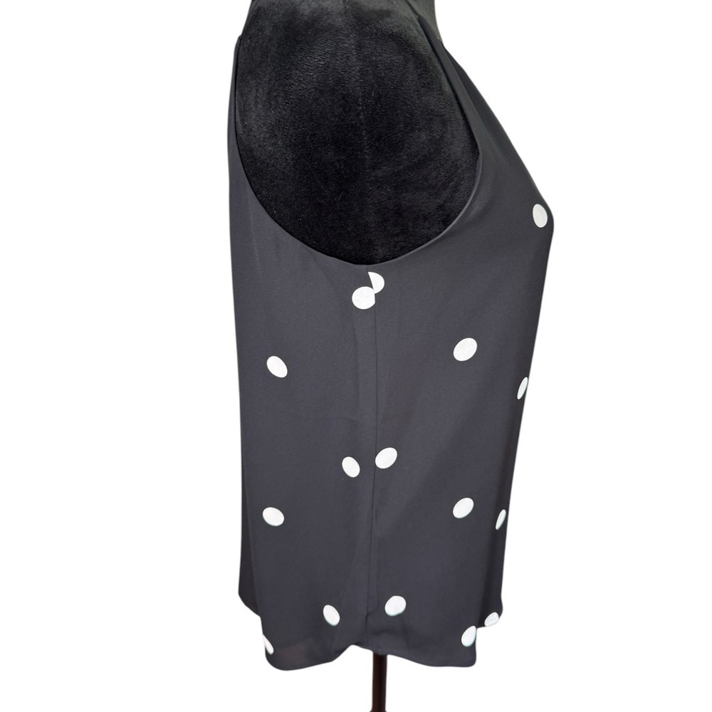 LOFT Black Polka Dot V-Neck Cami Top Women’s Size Small - Picture 3 of 8